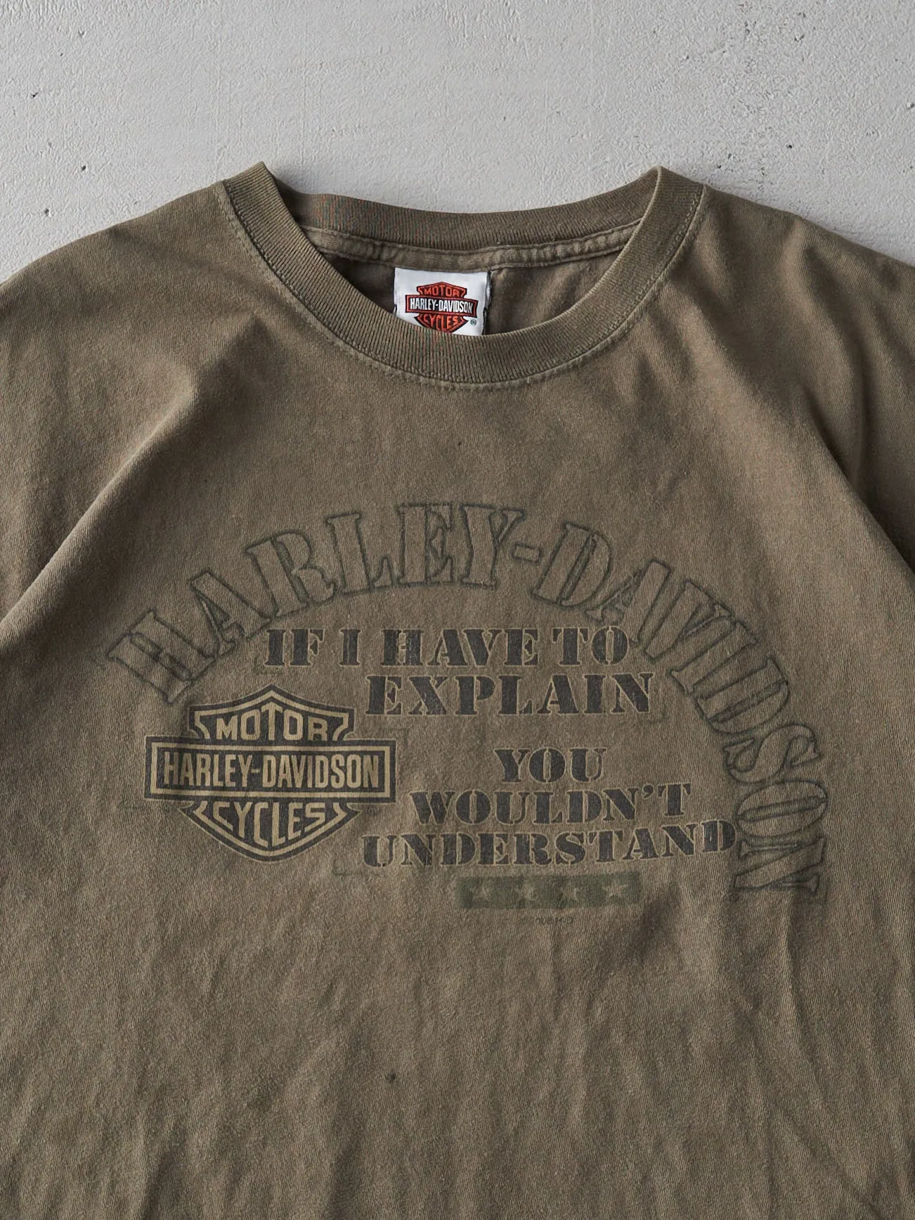 Vintage 08' Olive Green Carson City Harley Davidson Tee (M/L) sold by Rebalance Vintage product image thumbnail 3