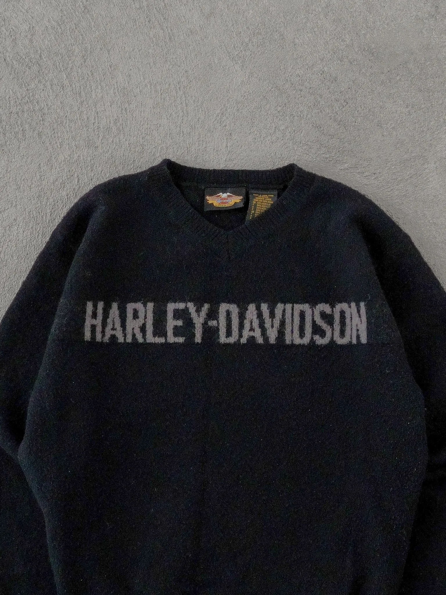 Vintage Black Harley Davidson Knit Sweater (S) sold by Rebalance Vintage product image thumbnail 2