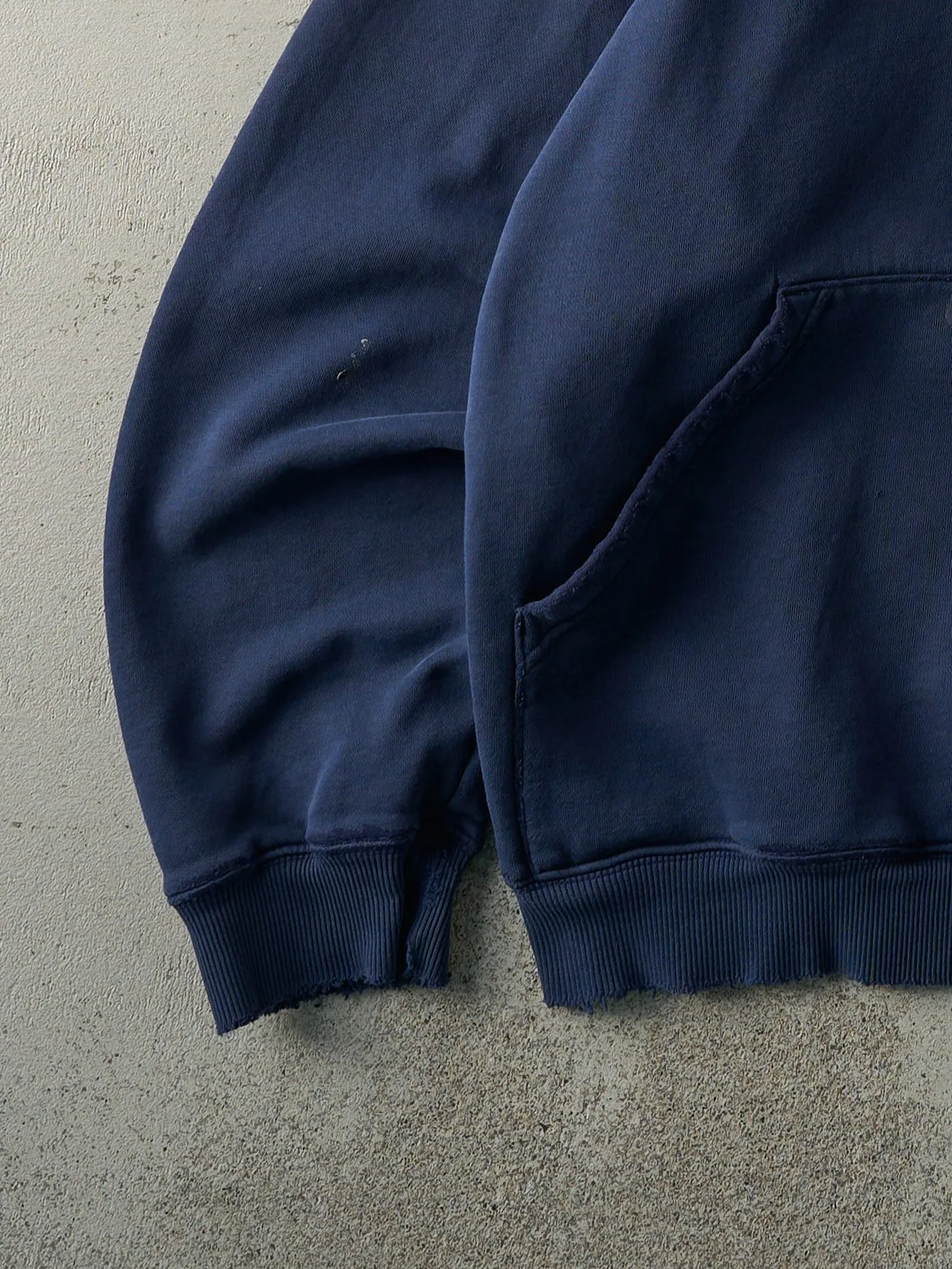 Vintage 90s Navy Blue Embroidered Adidas Hoodie (L) sold by Rebalance Vintage product image thumbnail 3