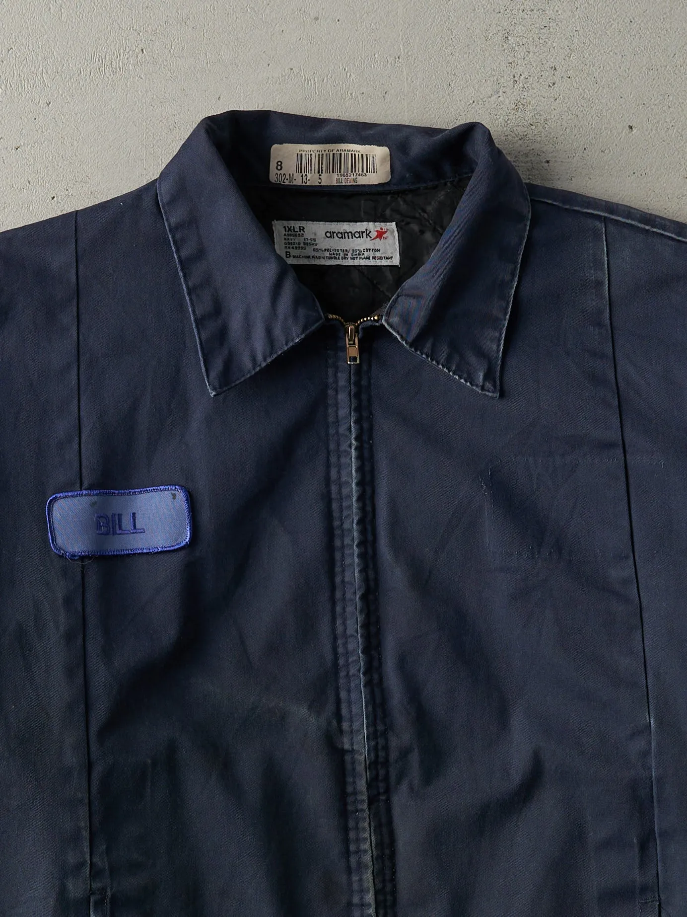 Vintage 90s Navy Blue Bill Work Jacket (L) sold by Rebalance Vintage product image thumbnail 3