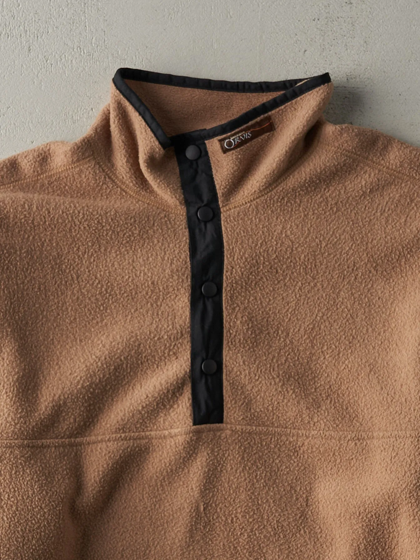 Vintage 90s Beige Quarter Button Fleece Sweater (XL) sold by Rebalance Vintage product image thumbnail 2