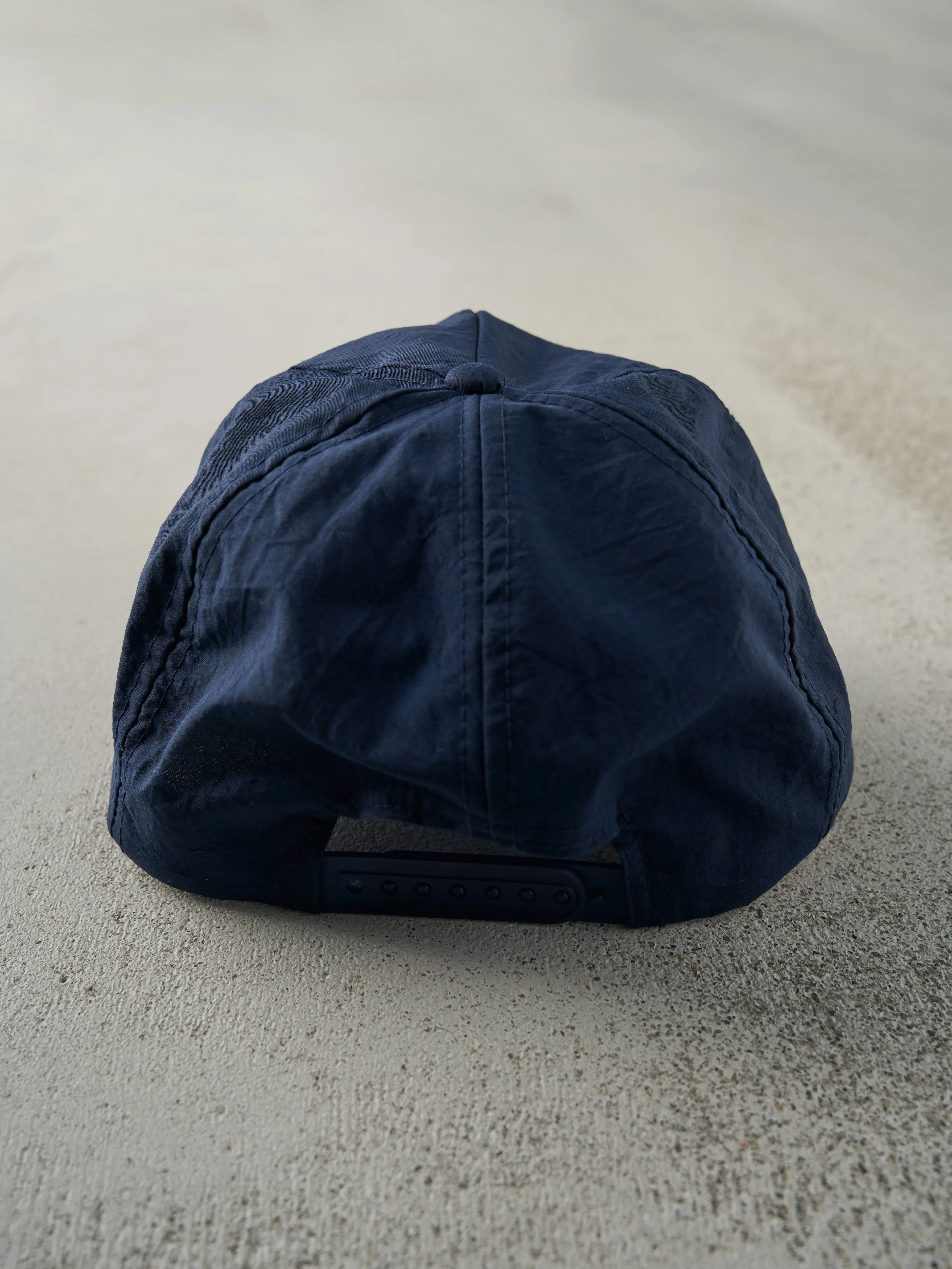 Vintage 90s Navy Blue Nylon Cantrawl Nets Snapback Hat sold by Rebalance Vintage product image thumbnail 3