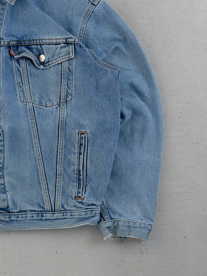 Vintage 90s Light Blue Levi's Rugged Denim Jacket (L) sold by Rebalance Vintage product image thumbnail 3