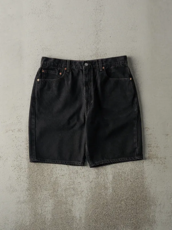 Vintage 90s Black Levi's 505 Denim Shorts (34x9) sold by Rebalance Vintage
