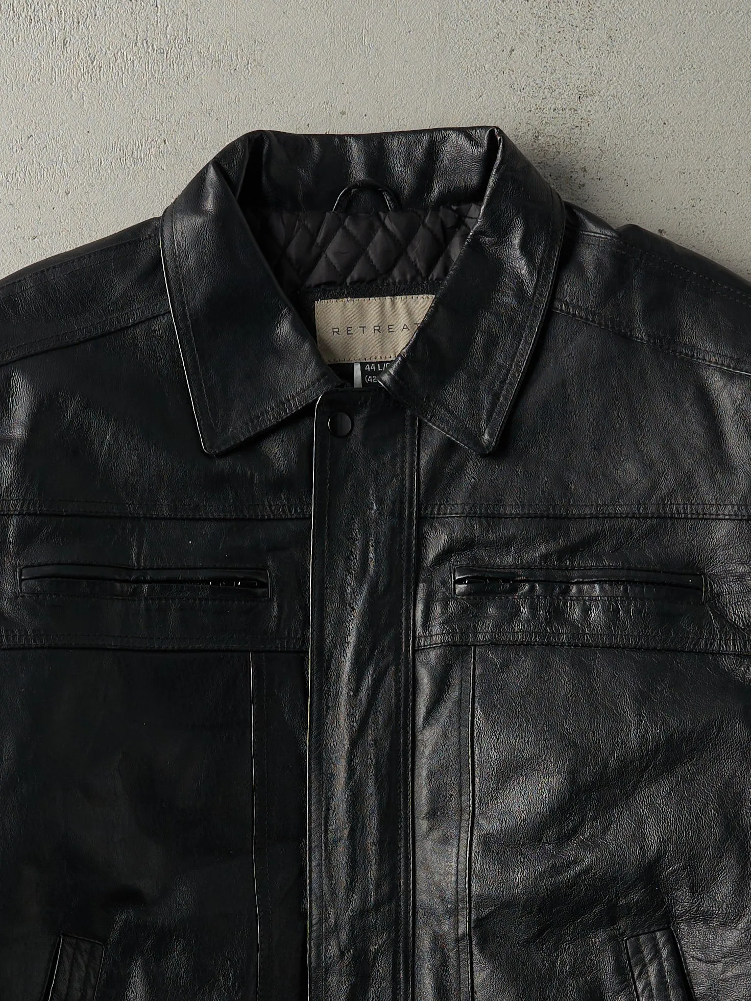 Vintage Y2K Black Retreat Leather Jacket (M/L) sold by Rebalance Vintage product image thumbnail 3