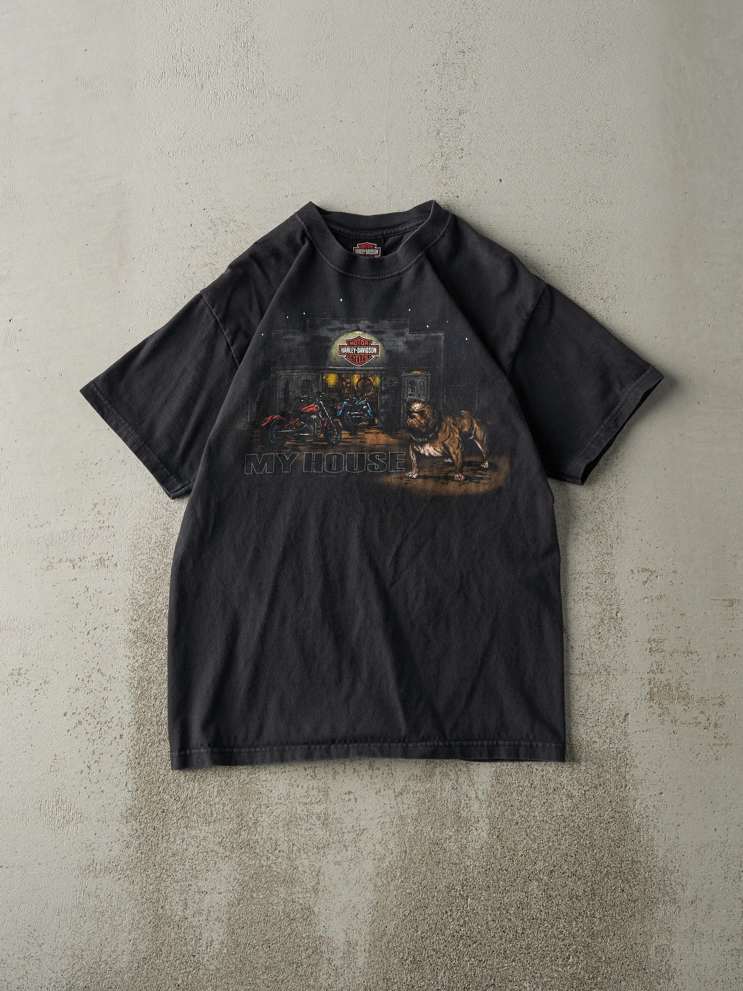 Vintage 08' Black Owen Sound Ontario Harley Davidson Tee (S) sold by Rebalance Vintage