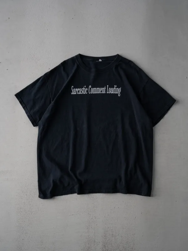 Vintage Y2k Black "Sarcastic Comment Loading" Tee (M/L) sold by Rebalance Vintage