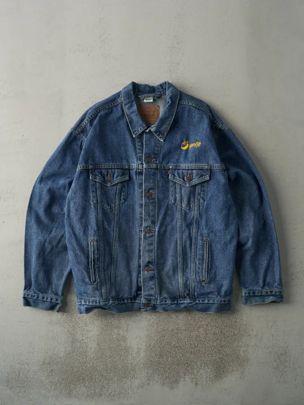 Vintage 90s Mid Wash Embroidered Levi's Type 3 Denim Jacket (XL) sold by Rebalance Vintage