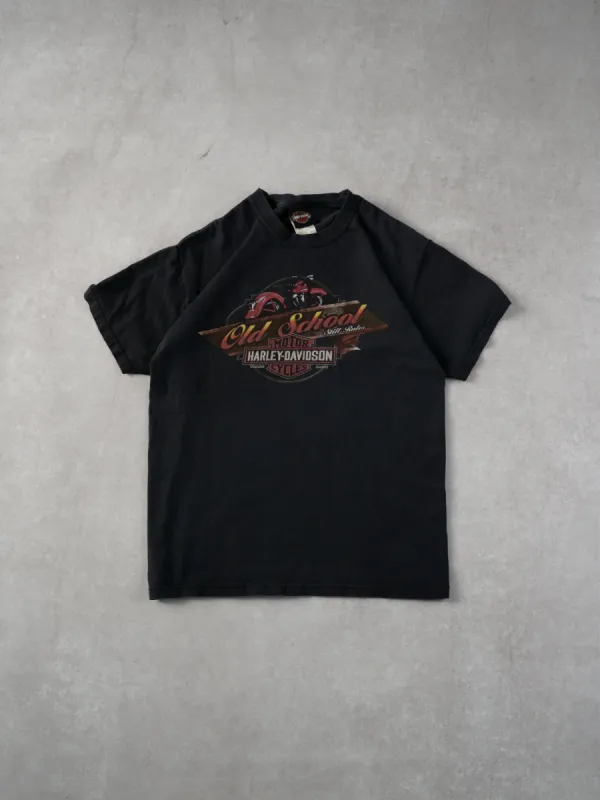 Vintage Y2k Black Harley Davidson Old School Still Rules Mississauga Tee (S) sold by Rebalance Vintage
