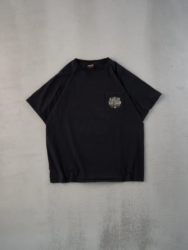 Vintage 04' Black Harley Davidson Virgina Beach Graphic Tee (L) sold by Rebalance Vintage