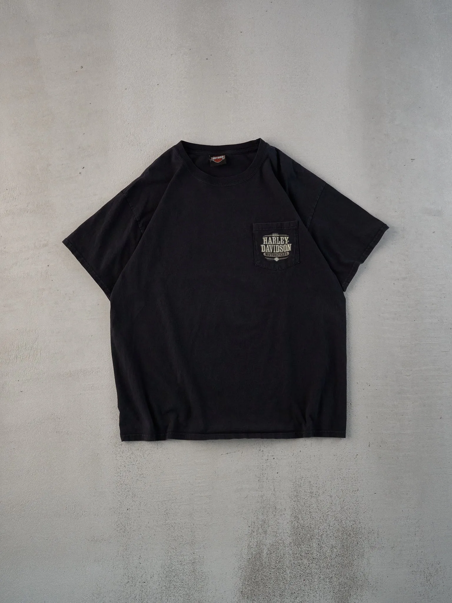 Vintage 04' Black Harley Davidson Virgina Beach Graphic Tee (L) sold by Rebalance Vintage