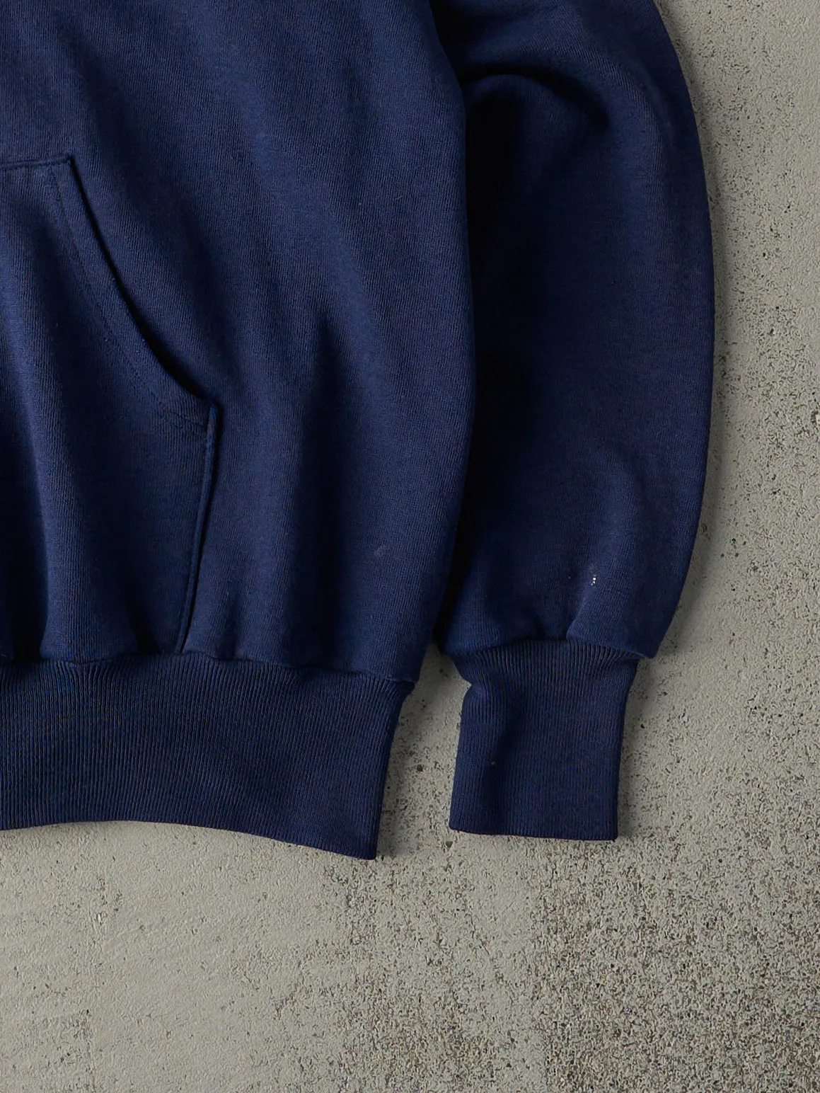 Vintage 70s Navy Blue Blank Hoodie (M) sold by Rebalance Vintage product image thumbnail 3