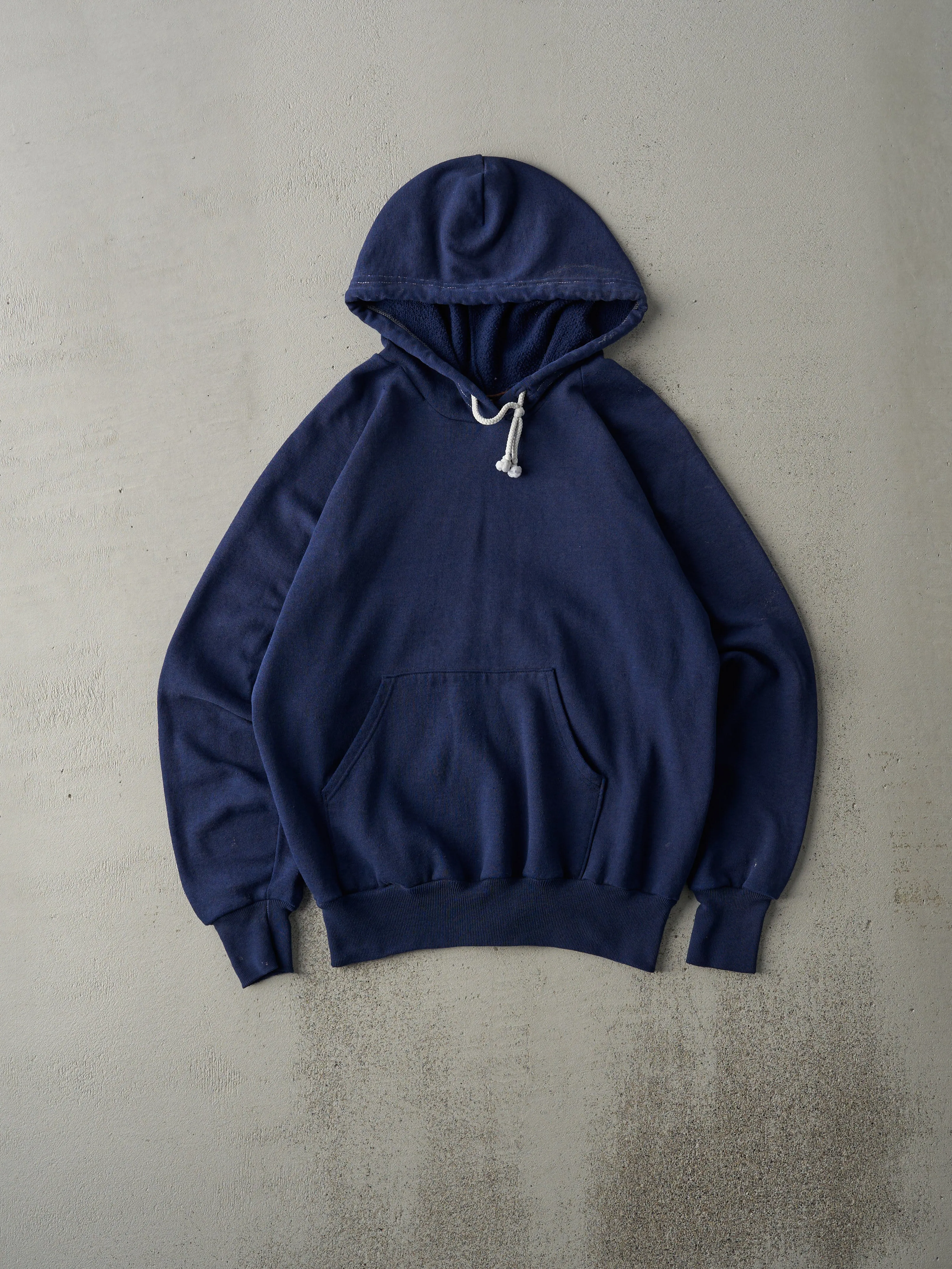 Vintage 70s Navy Blue Blank Hoodie (M) sold by Rebalance Vintage