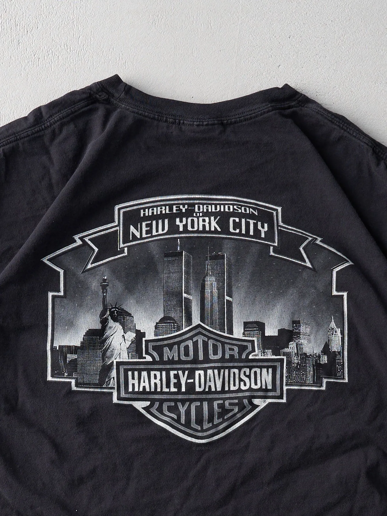 Vintage Black Harley Davidson New York Tee (L) sold by Rebalance Vintage product image thumbnail 4