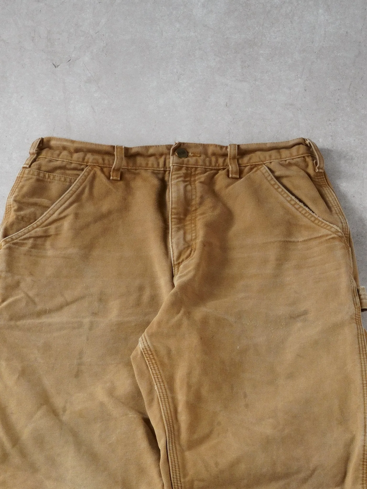 Vintage 90s Khaki Carhartt Workwear Carpenter Pants (32x32) sold by Rebalance Vintage product image thumbnail 3