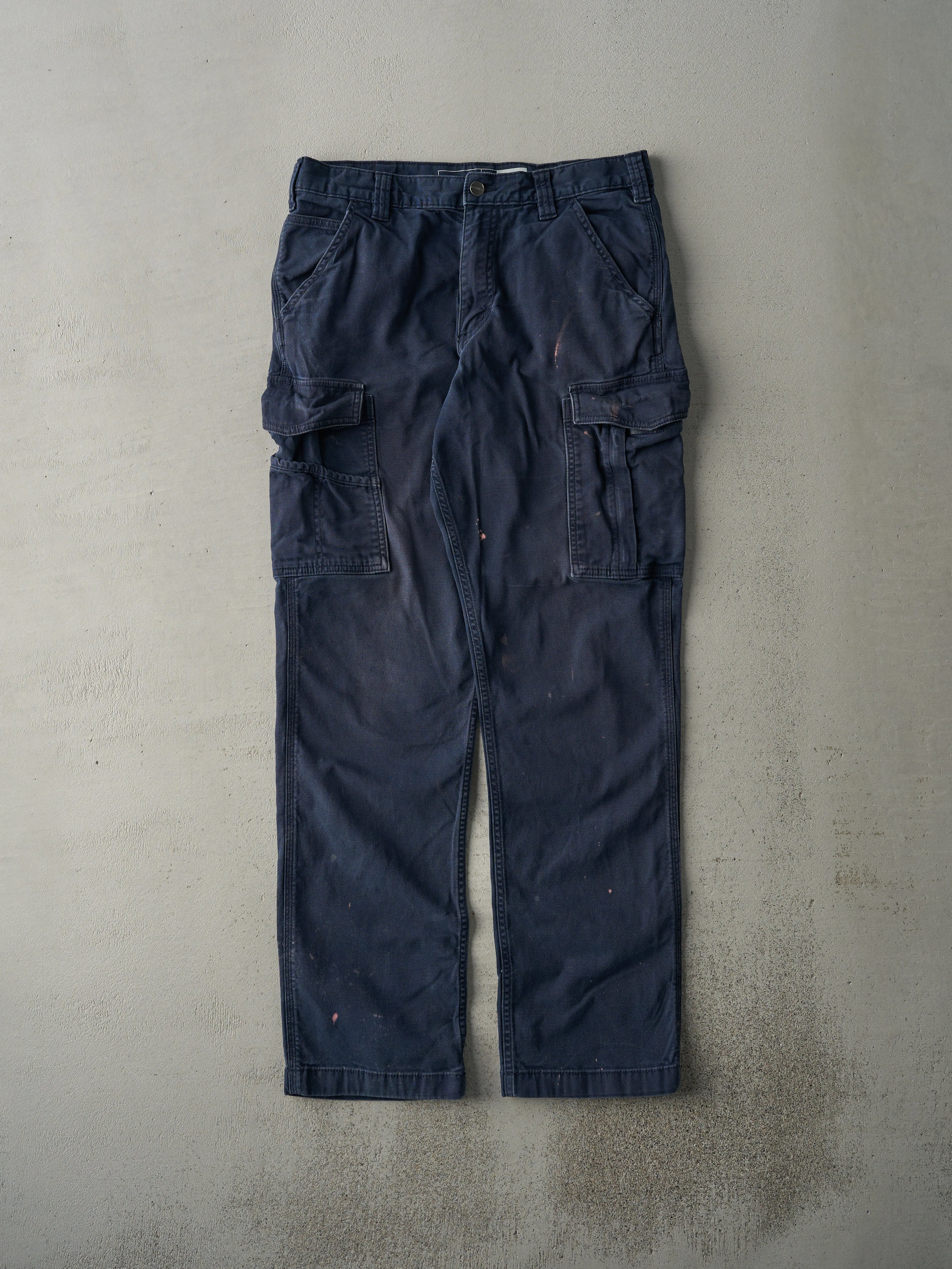 Vintage Y2K Navy Relaxed Fit Carhartt Cargo Work Pants (32x31.5) sold by Rebalance Vintage