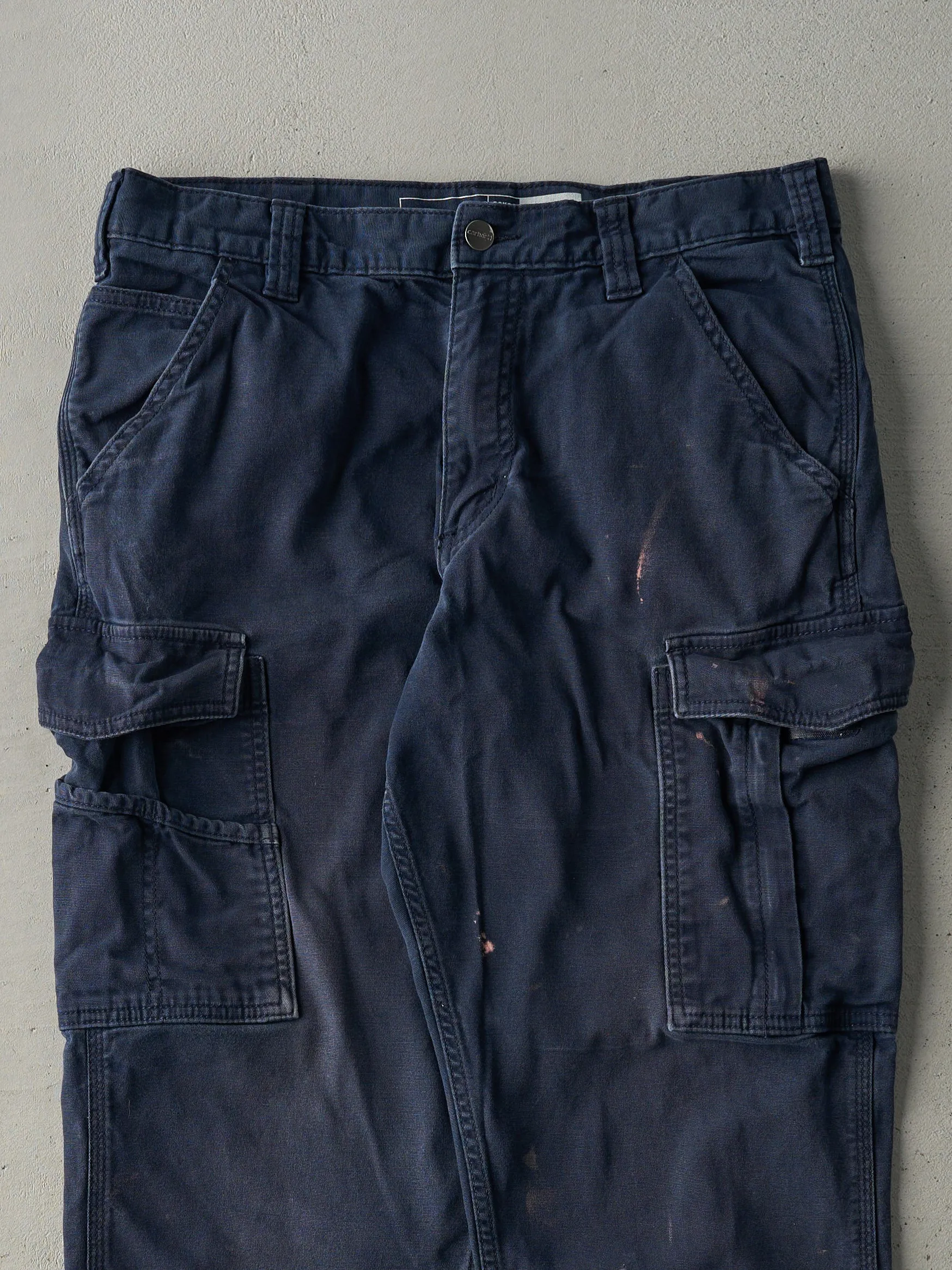 Vintage Y2K Navy Relaxed Fit Carhartt Cargo Work Pants (32x31.5) sold by Rebalance Vintage product image thumbnail 3