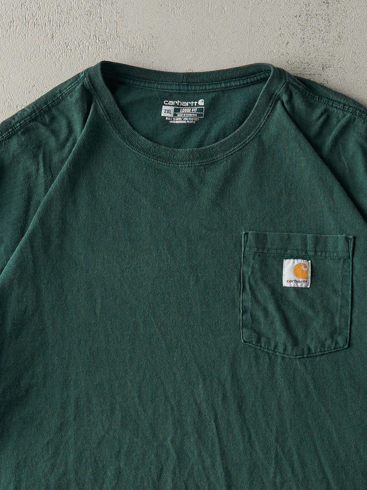 Vintage Y2K Green Carhartt Pocket Tee (XXL/XXXL) sold by Rebalance Vintage product image thumbnail 2