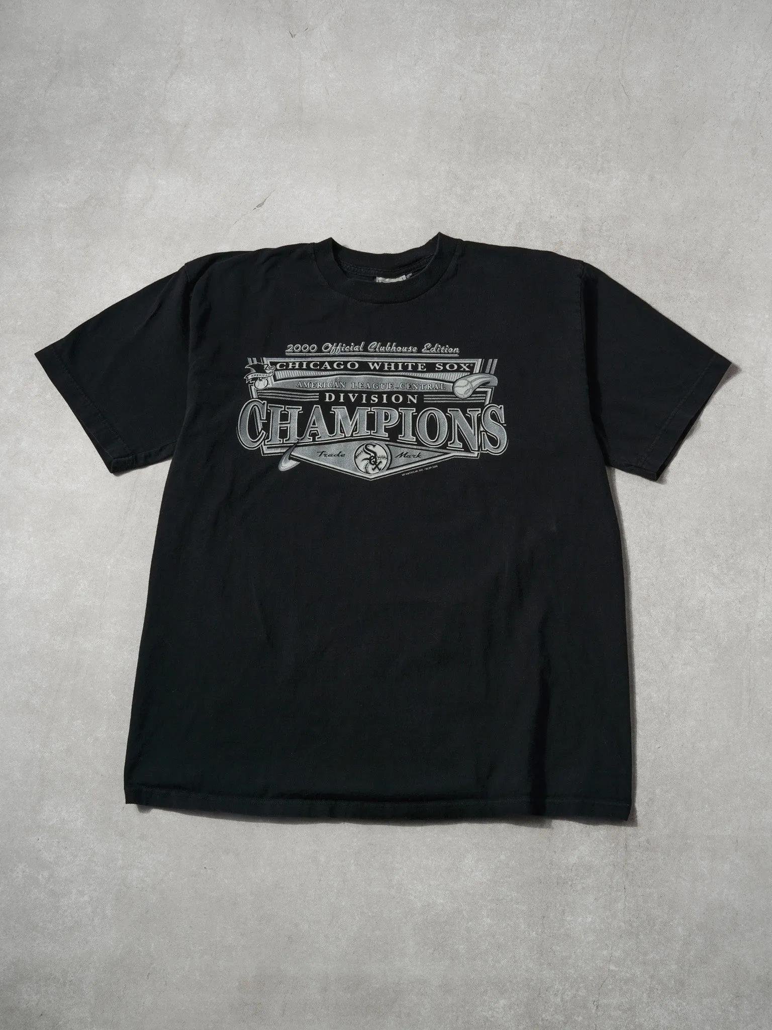 Vintage 01' Black Chicago White Sox Division Champions Graphic Tee (L) sold by Rebalance Vintage