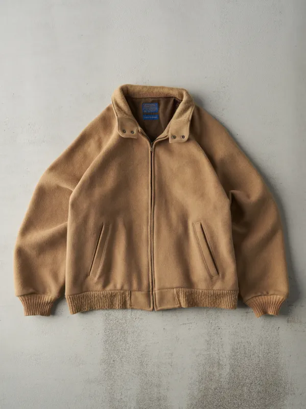 Vintage 80s Beige Blank Wool Jacket (L) sold by Rebalance Vintage