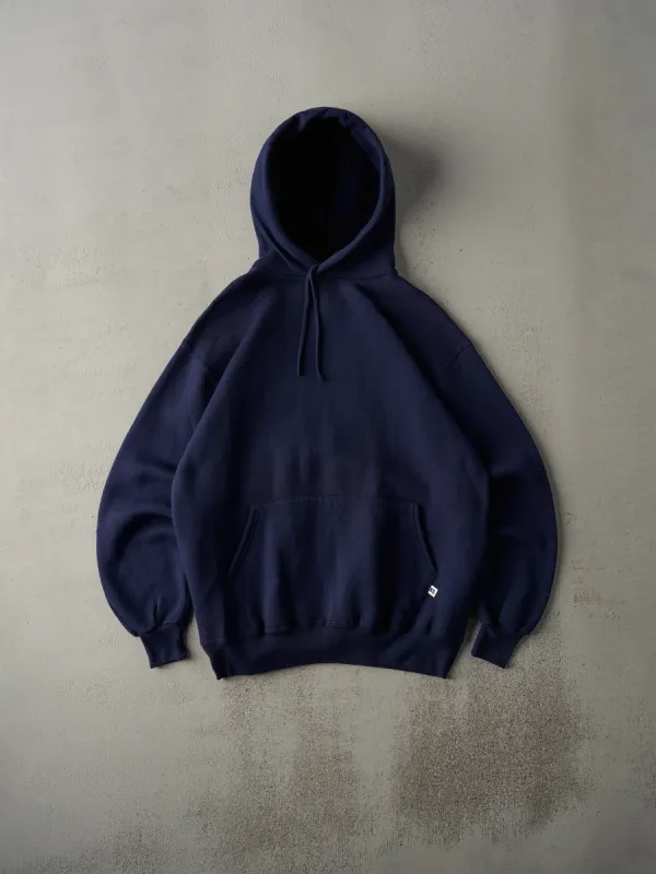 Vintage 90s Navy Russell Athletics Blank Hoodie (L) sold by Rebalance Vintage