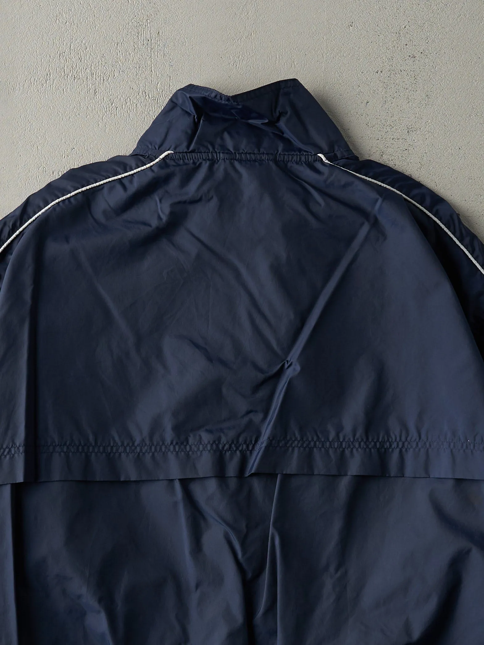 Vintage 90s Navy Blue Nike Zip Up Windbreaker Jacket (L) sold by Rebalance Vintage product image thumbnail 4