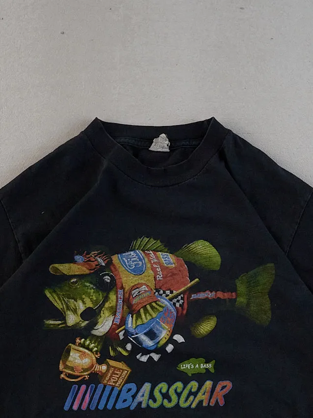 Vintage Y2k Black Basscar Fish Graphic Tee (S) sold by Rebalance Vintage product image thumbnail 2