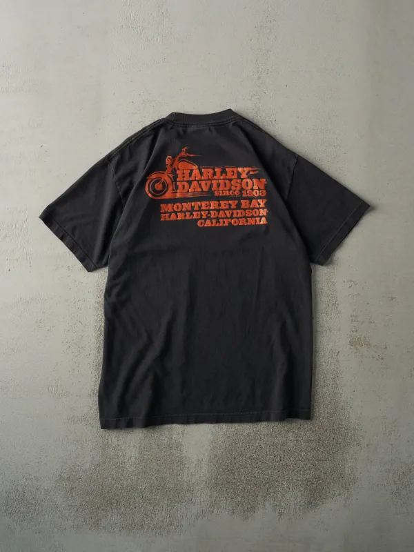 Vintage 09' Black Monterey Bay California Harley Davidson Pocket Tee (M) sold by Rebalance Vintage