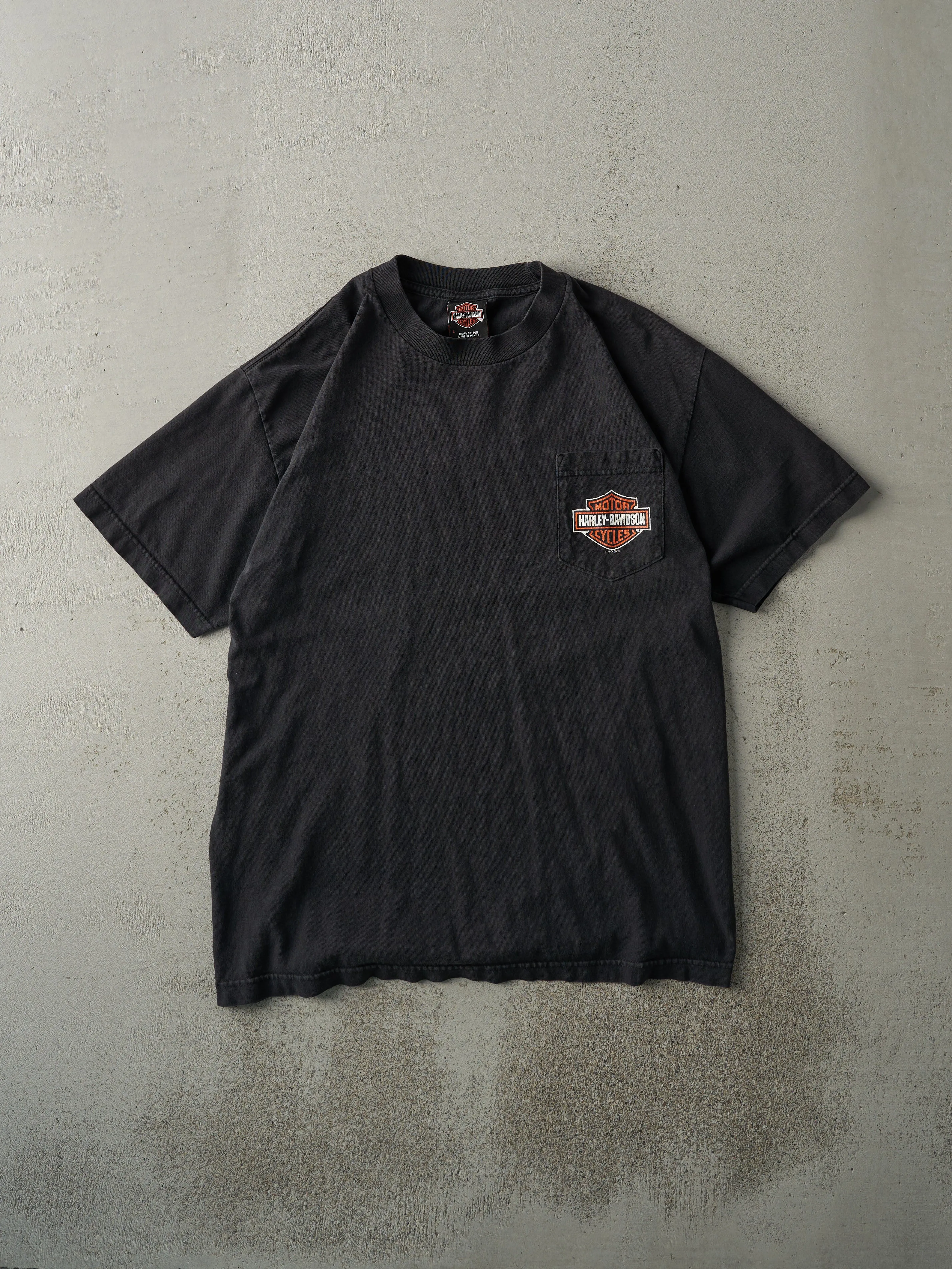 Vintage 09' Black Monterey Bay California Harley Davidson Pocket Tee (M) sold by Rebalance Vintage product image thumbnail 2