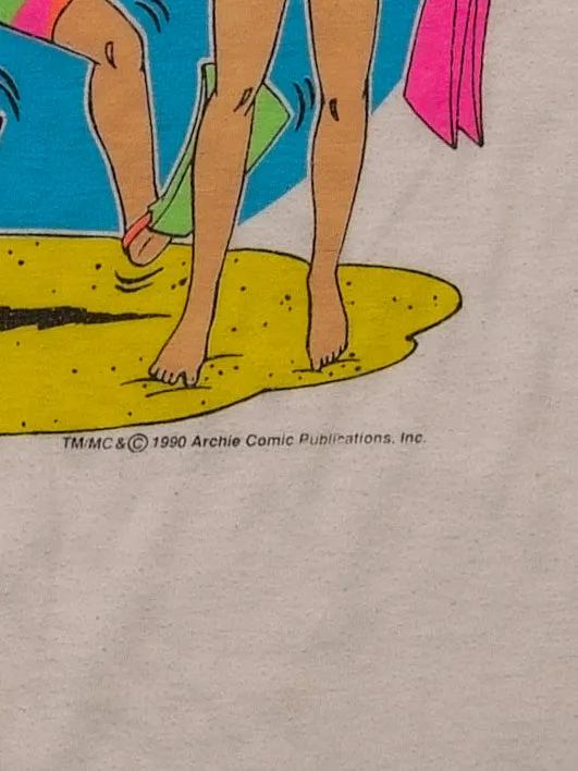 Vintage 90' Rare White Tropical Archie Comics Graphic Tee (S) sold by Rebalance Vintage product image thumbnail 4