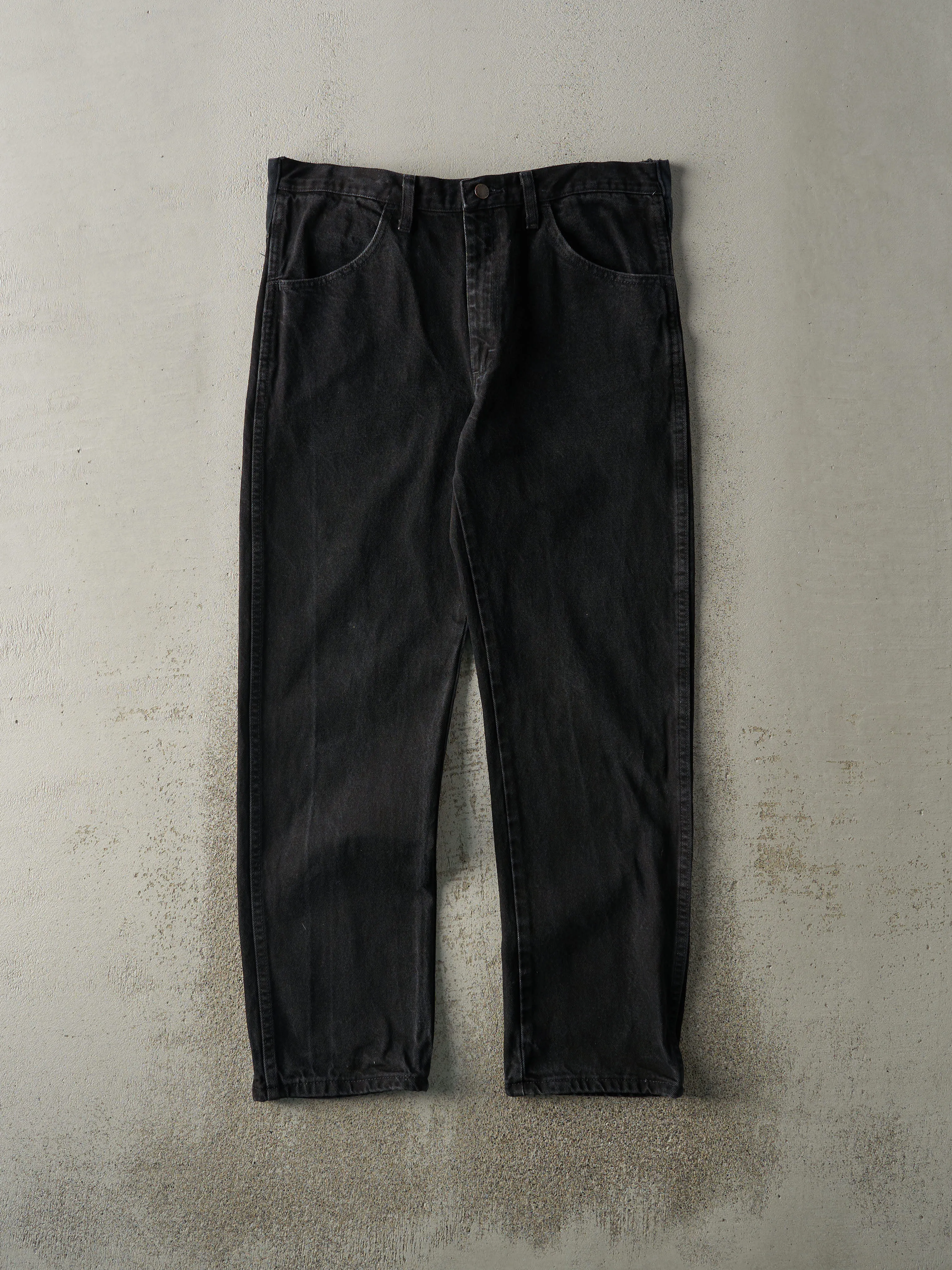 Vintage Y2K Black Rustler Denim Pants (34x30) sold by Rebalance Vintage