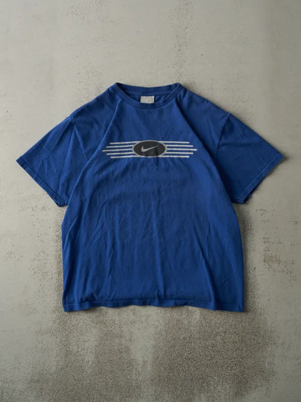 Vintage Y2K Royal Blue Nike Air Force 1 Logo Tee (M) sold by Rebalance Vintage