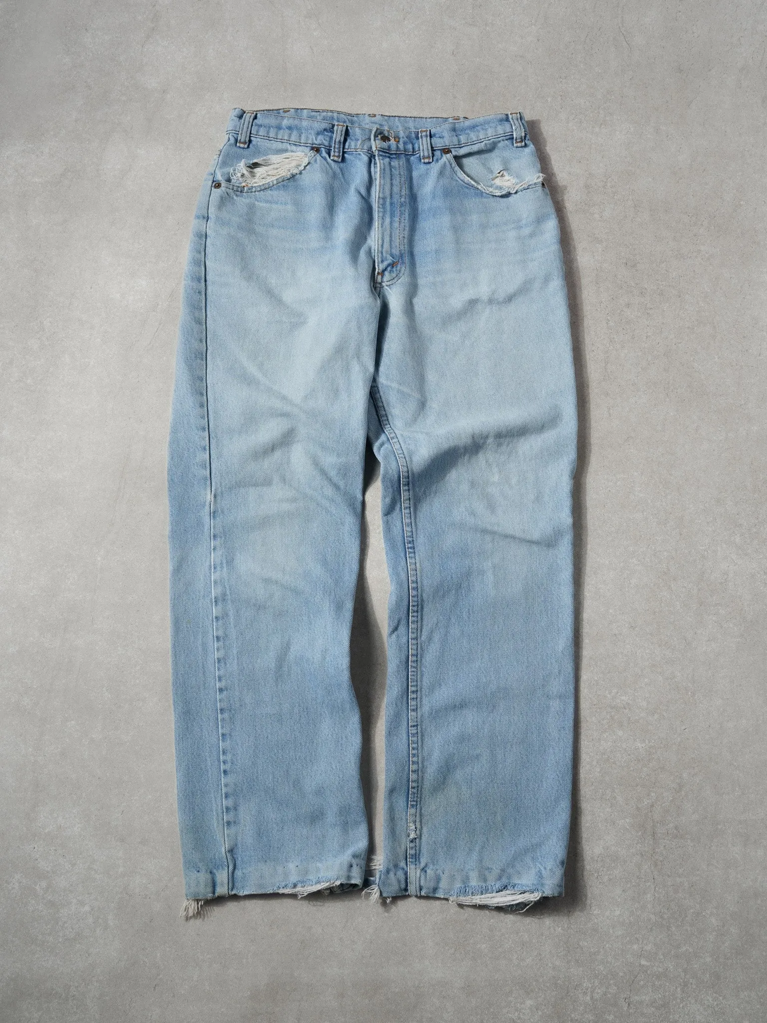 Vintage 70s Light Washed Blue Levi's 619 Denim Jeans (32x28) sold by Rebalance Vintage