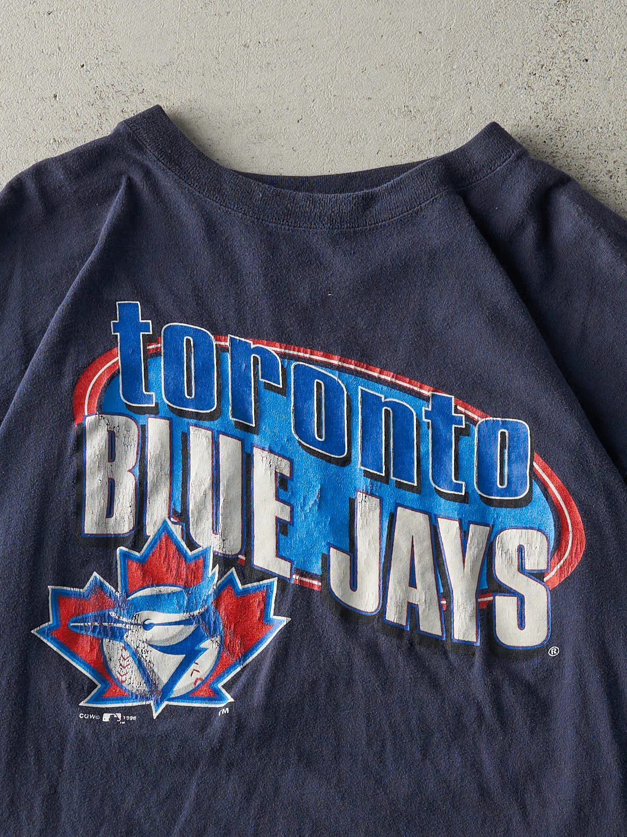 Vintage 96' Navy Blue Toronto Blue Jays Tee (M) sold by Rebalance Vintage product image thumbnail 2
