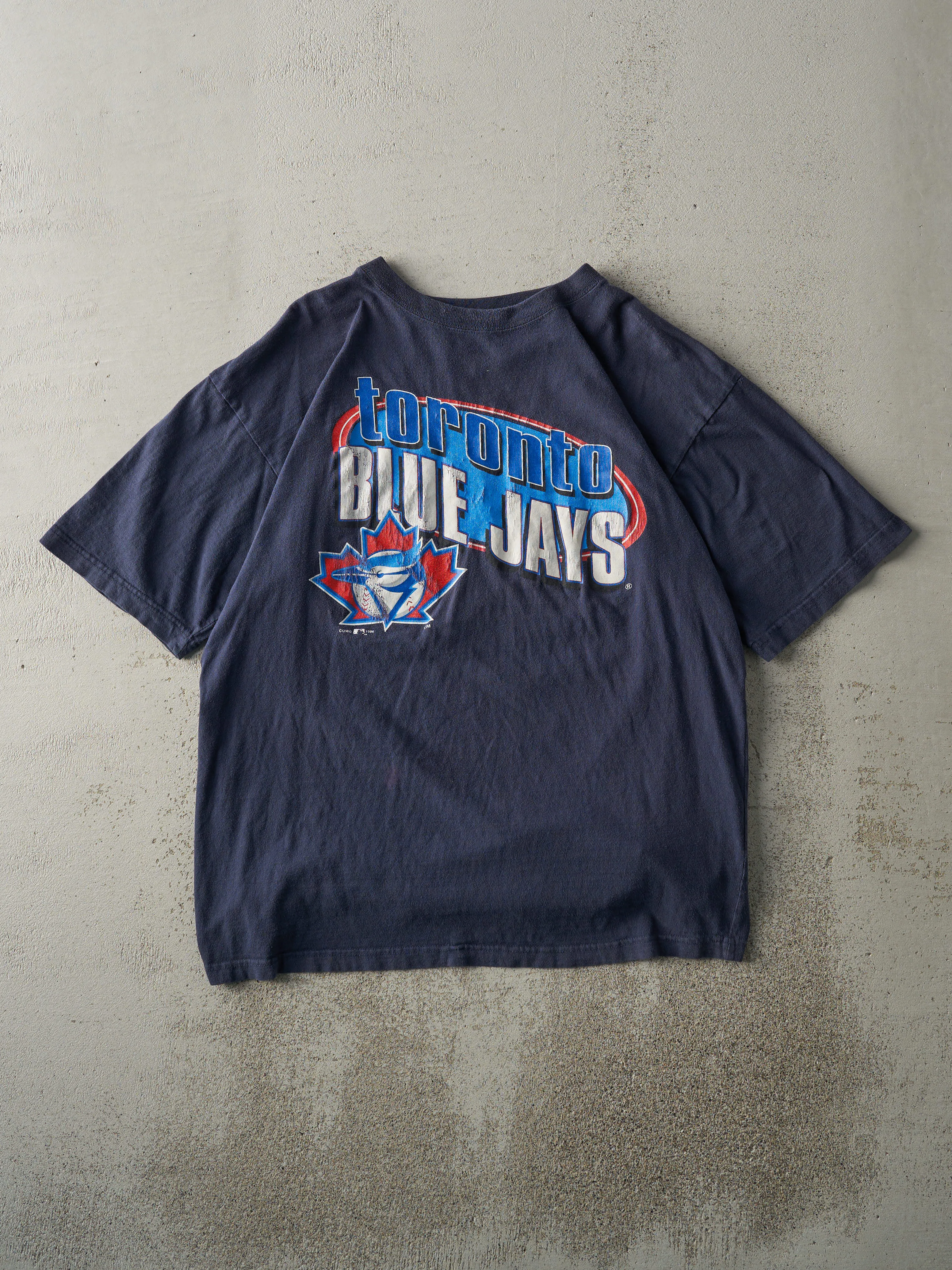 Vintage 96' Navy Blue Toronto Blue Jays Tee (M) sold by Rebalance Vintage