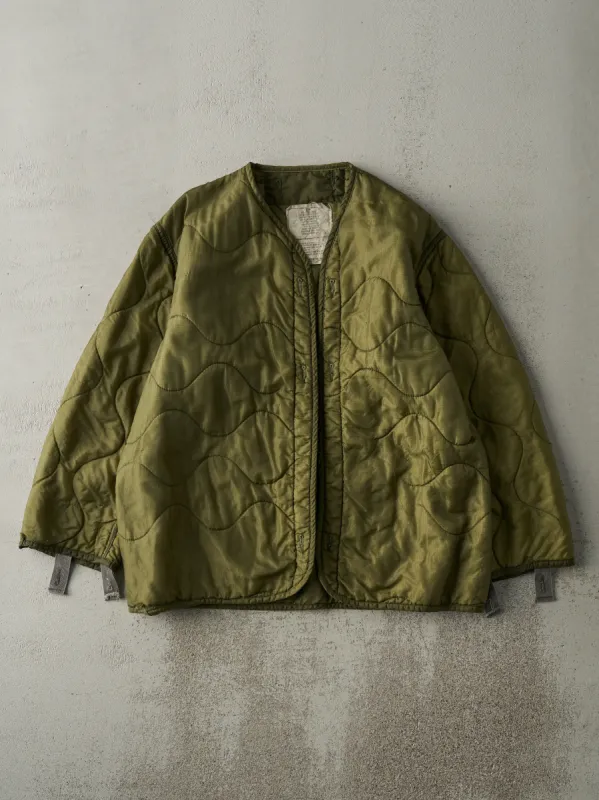 Vintage 90s Army Green Nylon Liner Jacket (M/L) sold by Rebalance Vintage