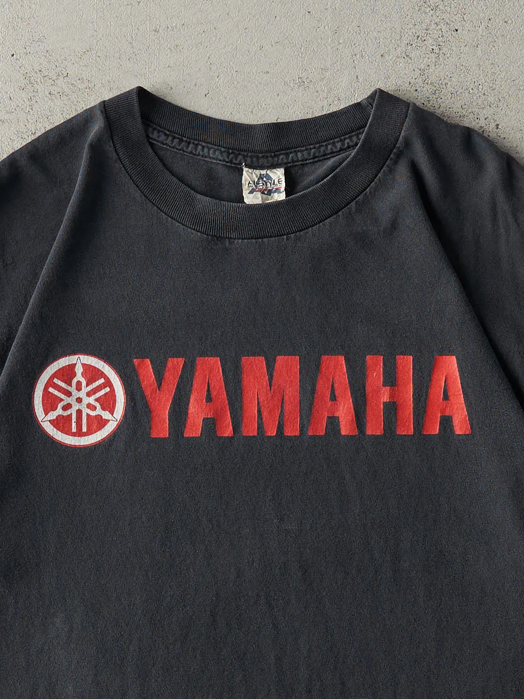 Vintage Y2K Faded Black Yamaha Logo Tee (M) sold by Rebalance Vintage product image thumbnail 3