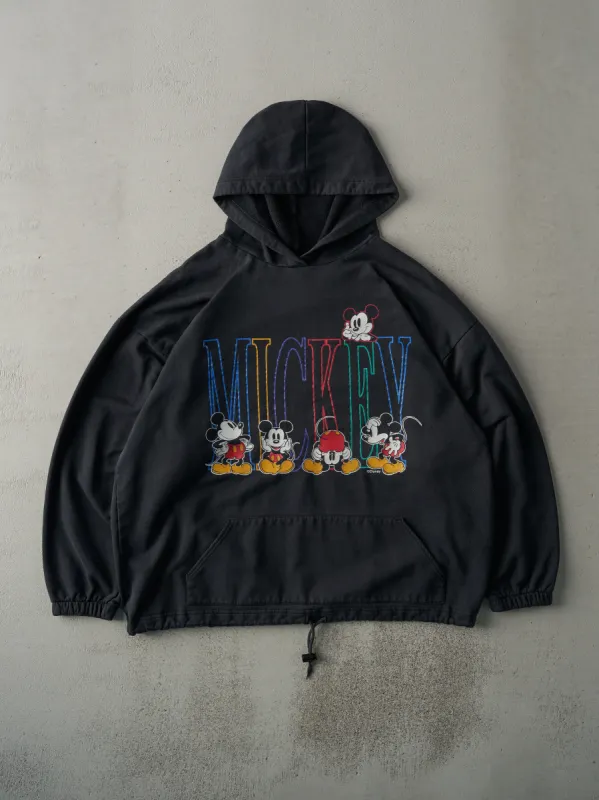 Vintage 90s Black Mickey Mouse Cropped Hoodie (L) sold by Rebalance Vintage