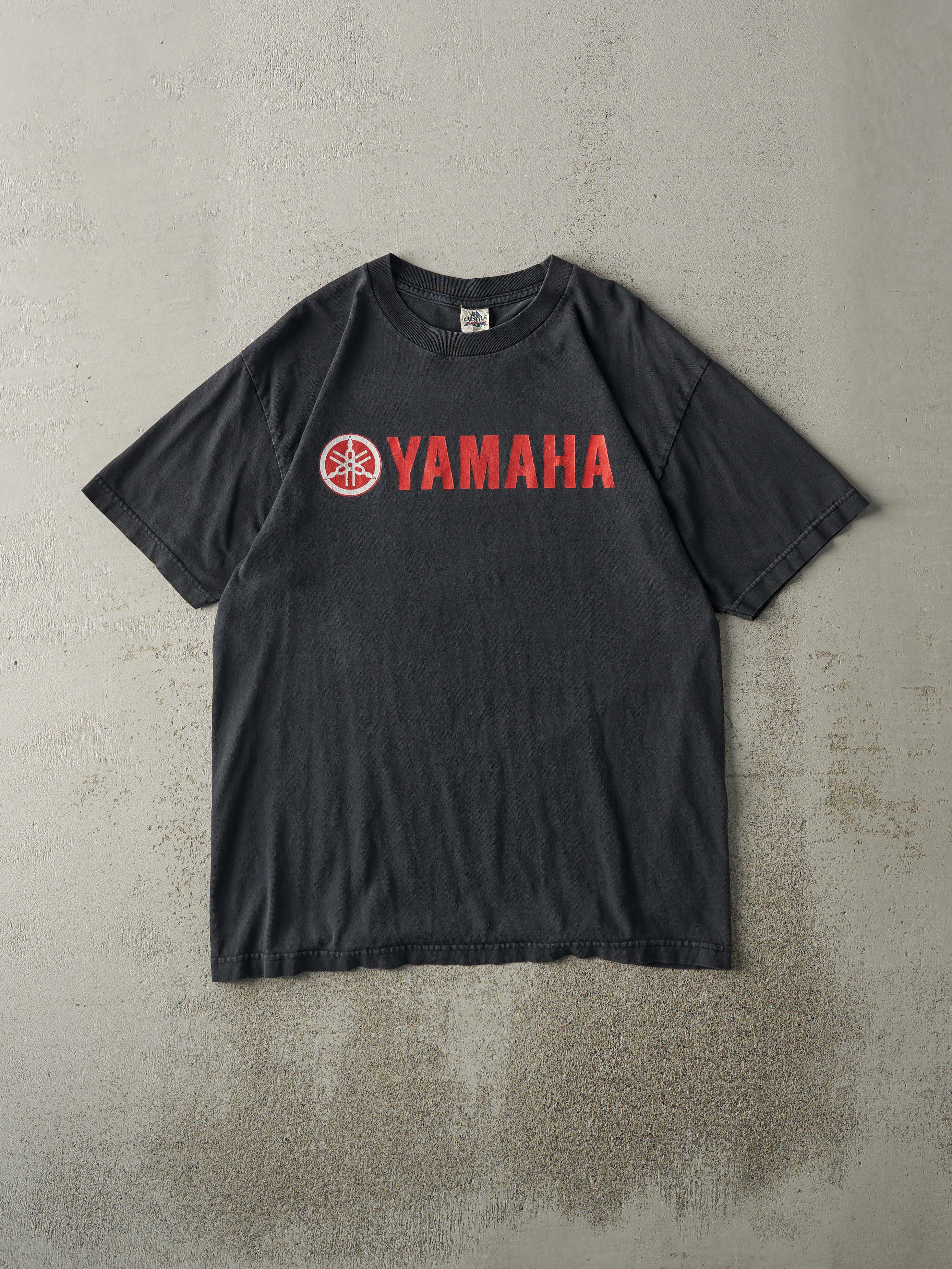 Vintage Y2K Faded Black Yamaha Logo Tee (M) sold by Rebalance Vintage