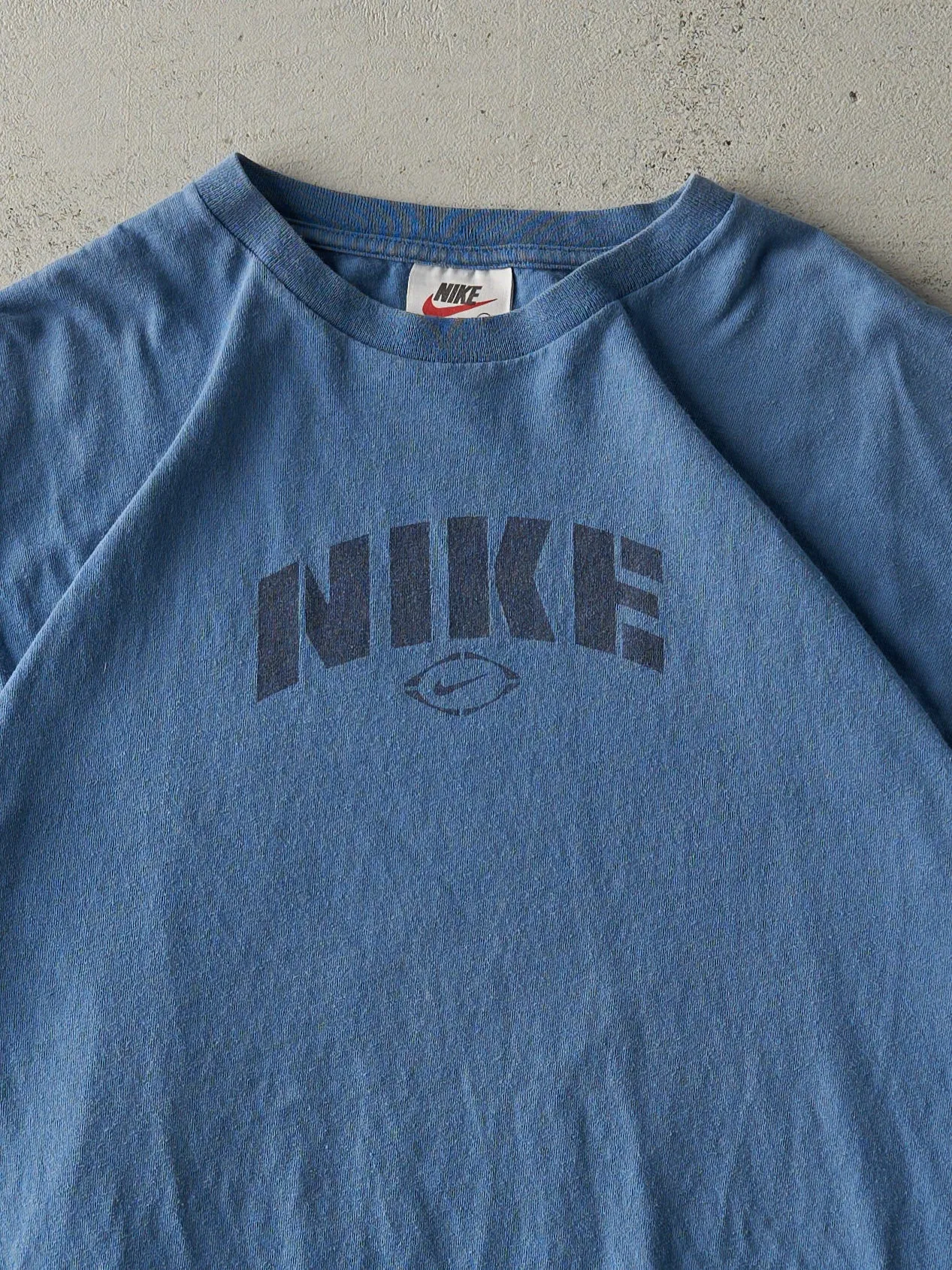 Vintage 90s Slate Blue Nike Logo Tee (M) sold by Rebalance Vintage product image thumbnail 2