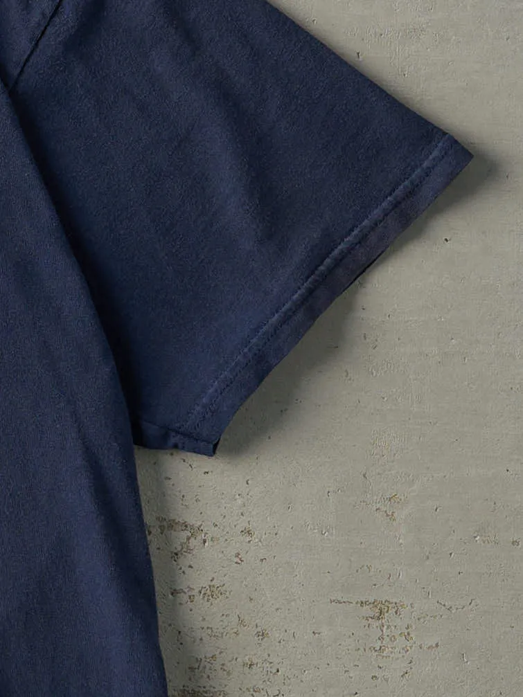 Vintage 90s Navy Blue Edmonton Oilers Tee (L) sold by Rebalance Vintage product image thumbnail 3