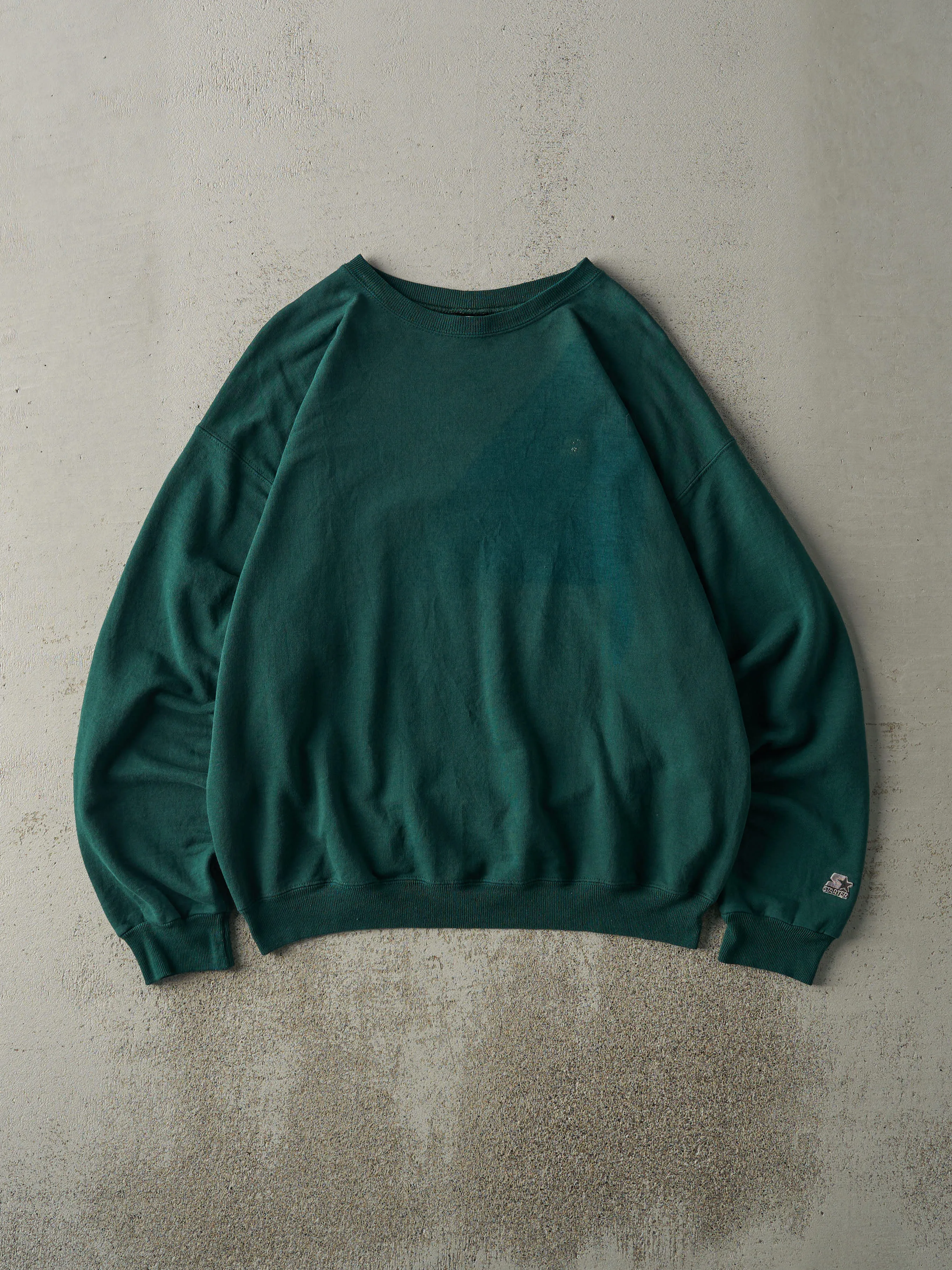 Vintage Y2K Forest Green Starter Blank Crewneck (L) sold by Rebalance Vintage