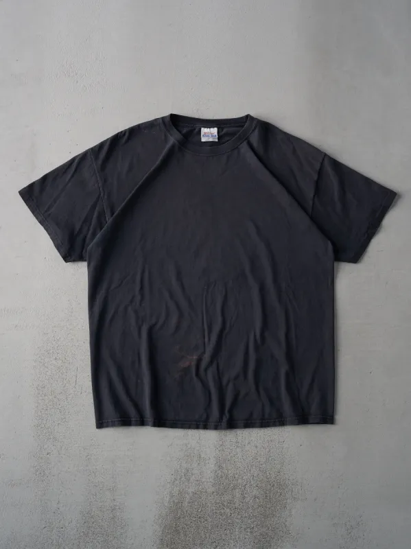 Vintage Y2K Faded Black Hanes Blank Tee (L) sold by Rebalance Vintage