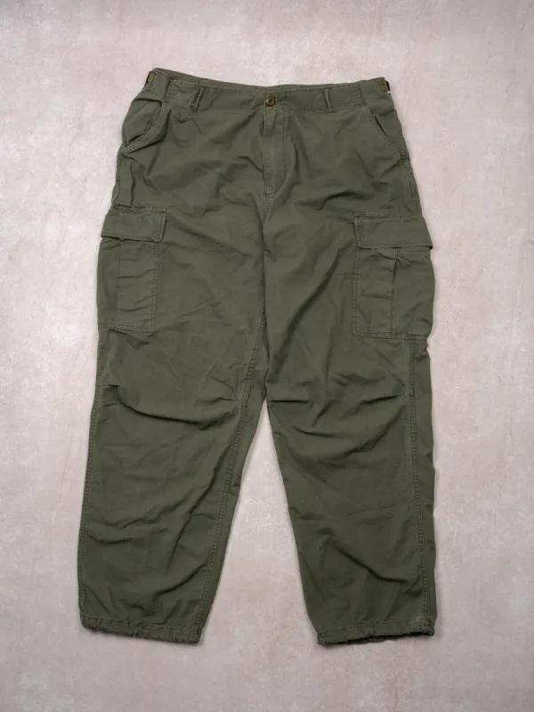 Vintage Green Army Adjustable Cargo Pants (35-39 x 32) sold by Rebalance Vintage