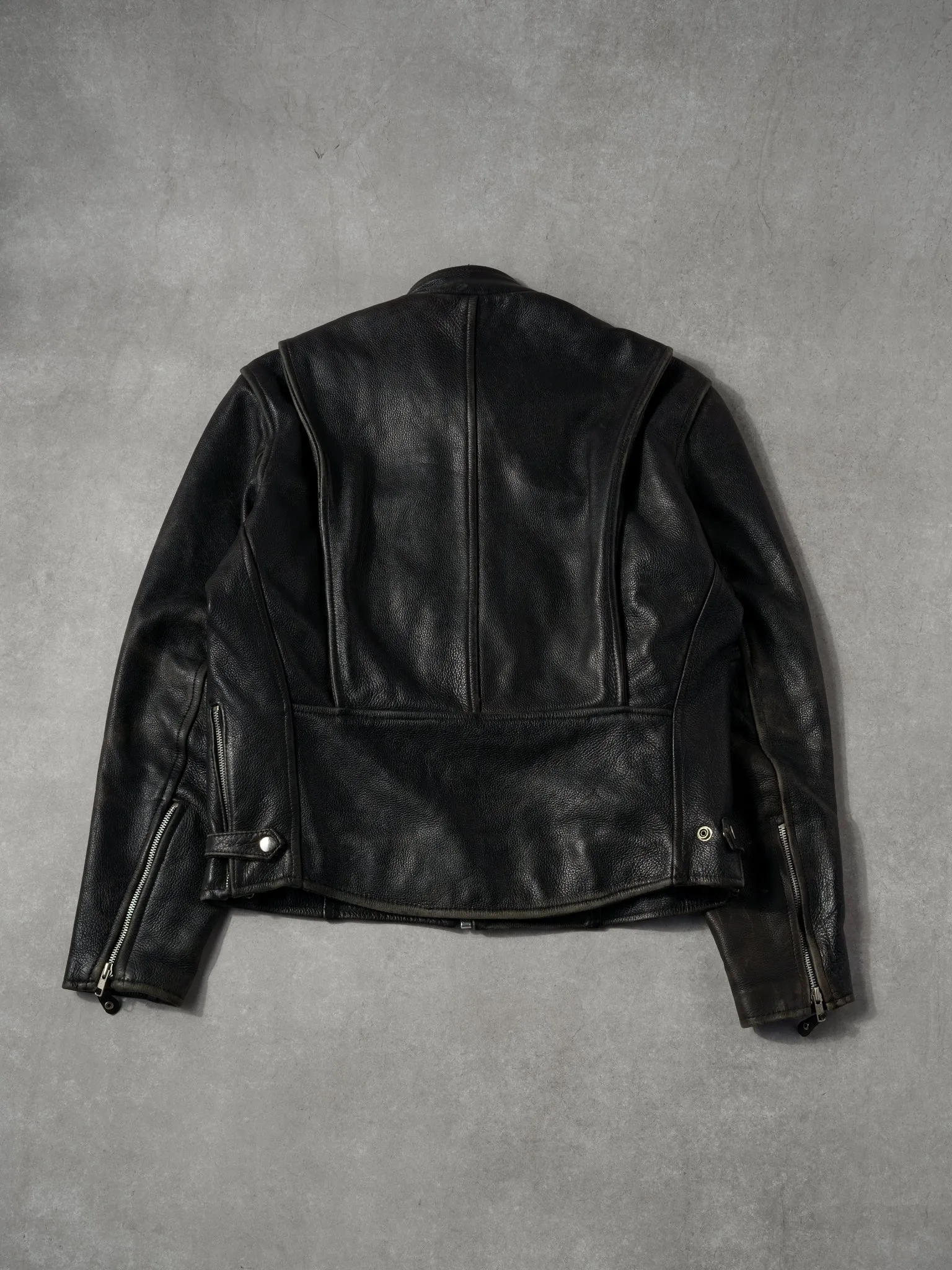 Vintage 90s Black Wilson Leather Biker Jacket (M/L) sold by Rebalance Vintage product image thumbnail 2