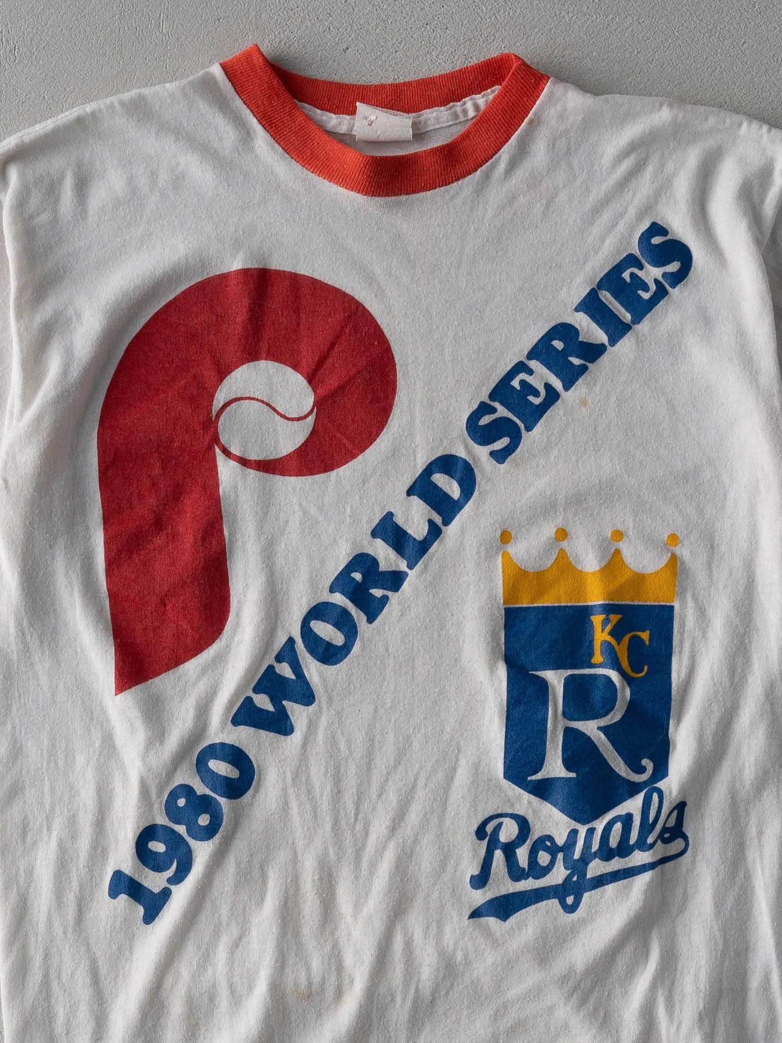 Vintage 80s Rare World Series Kanas vs Phillie Ringer Tee (XS) sold by Rebalance Vintage product image thumbnail 3