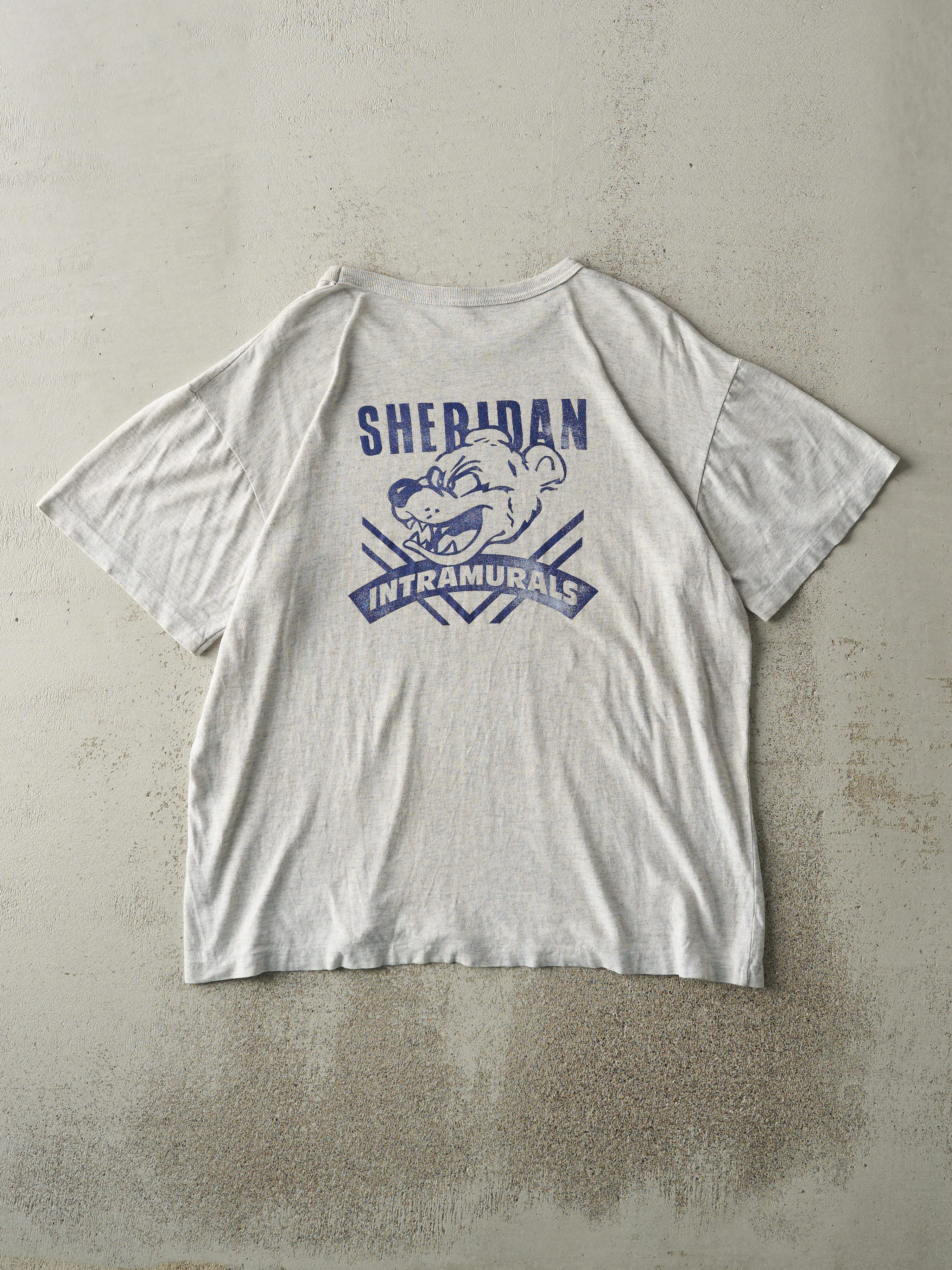 Vintage 90s Heather Grey Sheridan Campus Recreation Tee (M) sold by Rebalance Vintage