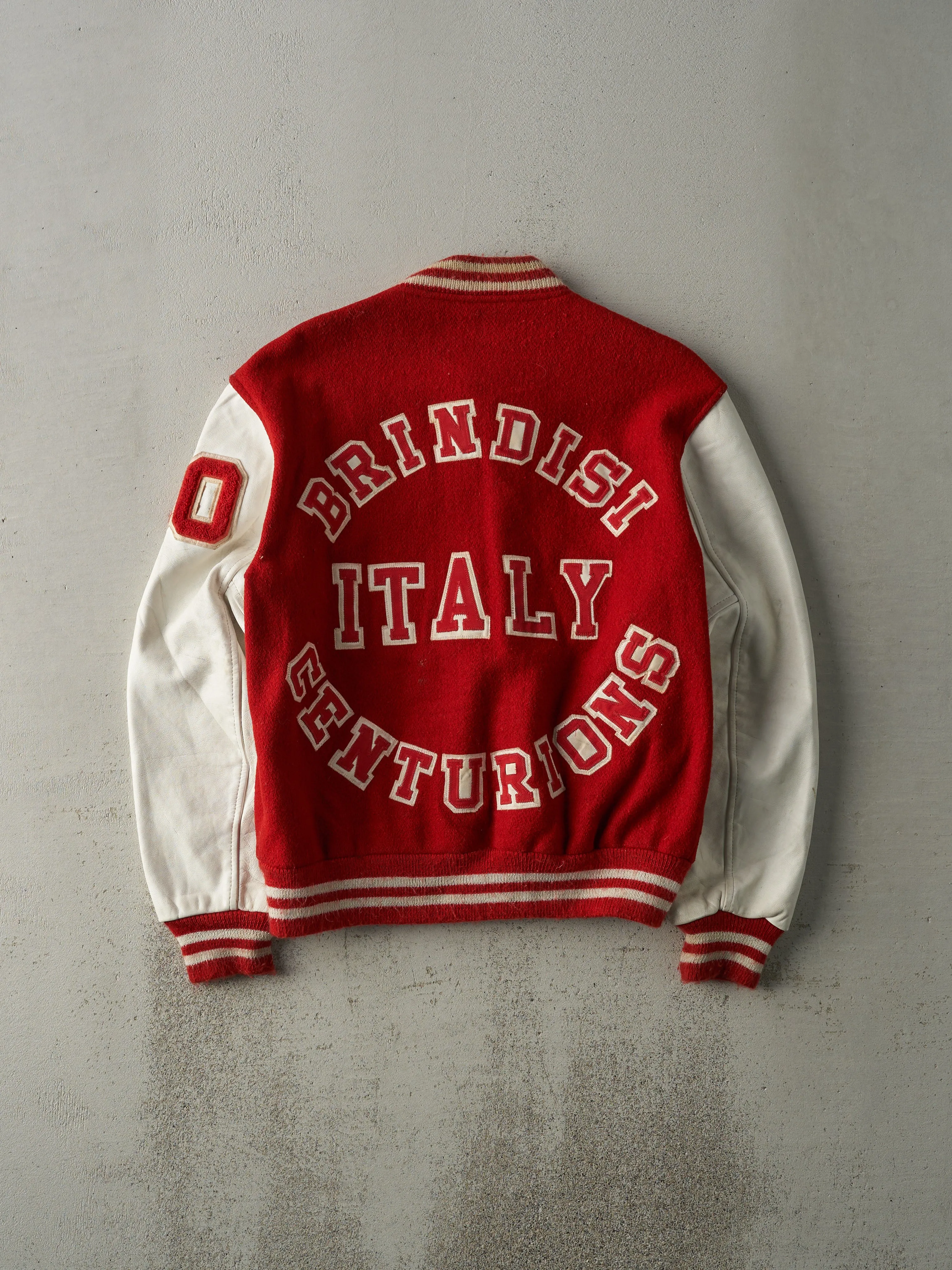 Vintage 90s Red and White Letterman Jacket (S/M) sold by Rebalance Vintage product image thumbnail 2