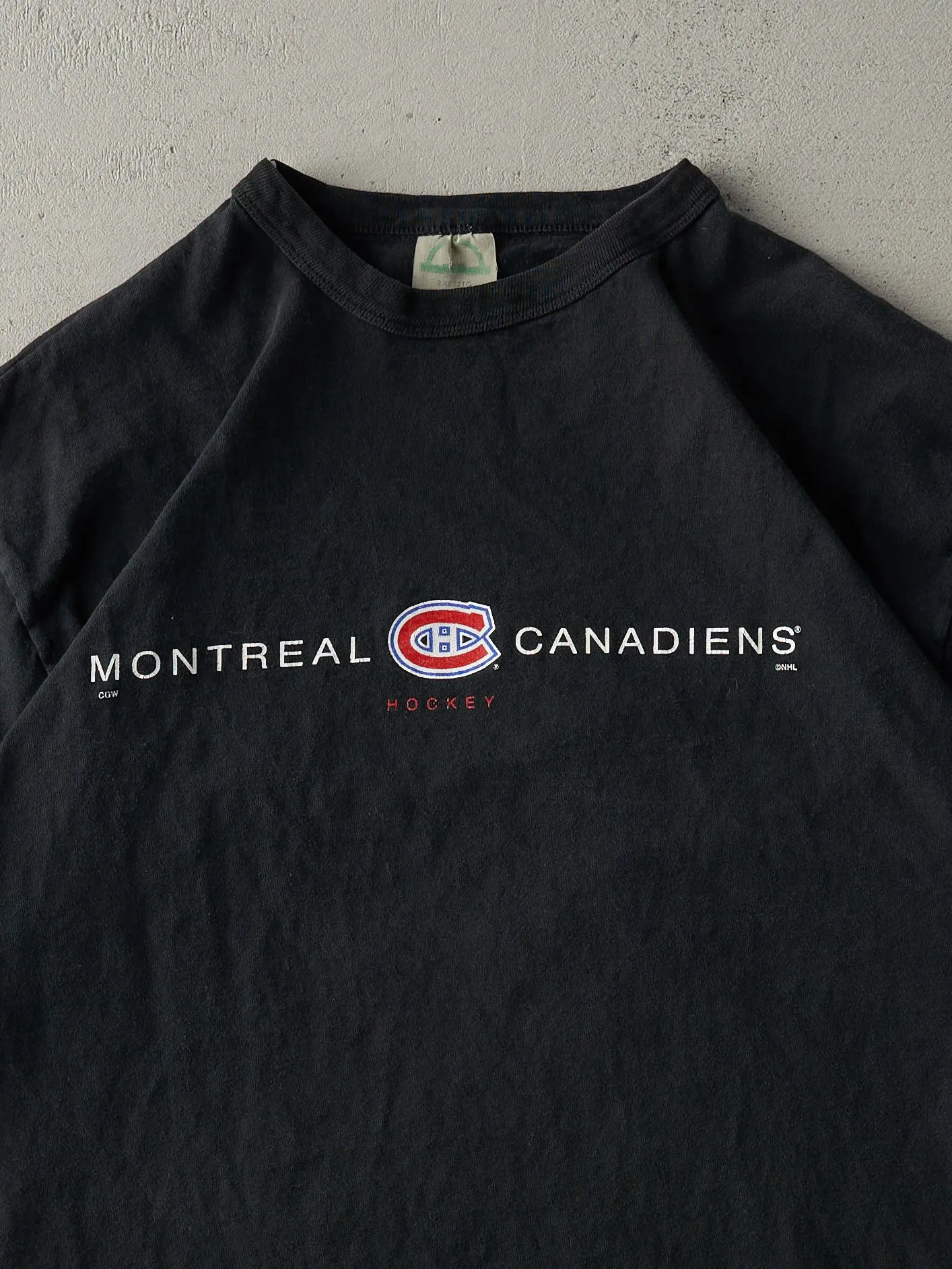 Vintage 90s Black Montreal Canadians Ringer Tee (L) sold by Rebalance Vintage product image thumbnail 2