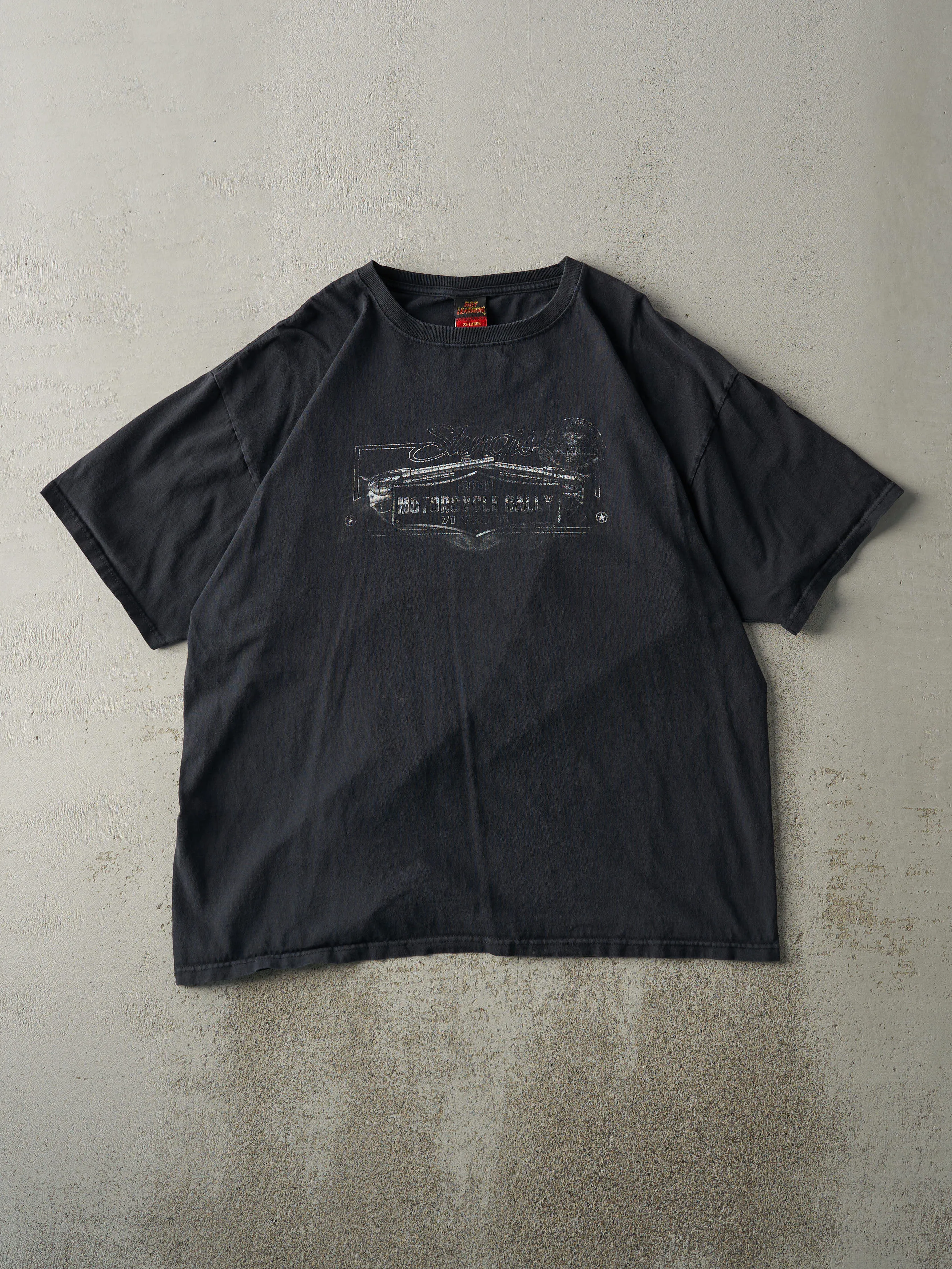 Vintage 11' Black Sturgis Motorcycle Rally Tee (L) sold by Rebalance Vintage